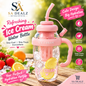 Cute Ice Cream Water Bottle with Straw & Handle – Leak Proof Hydration Bottle