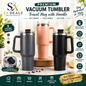 Premium Vacuum Tumbler with Handle – Hot & Cold Travel Mug