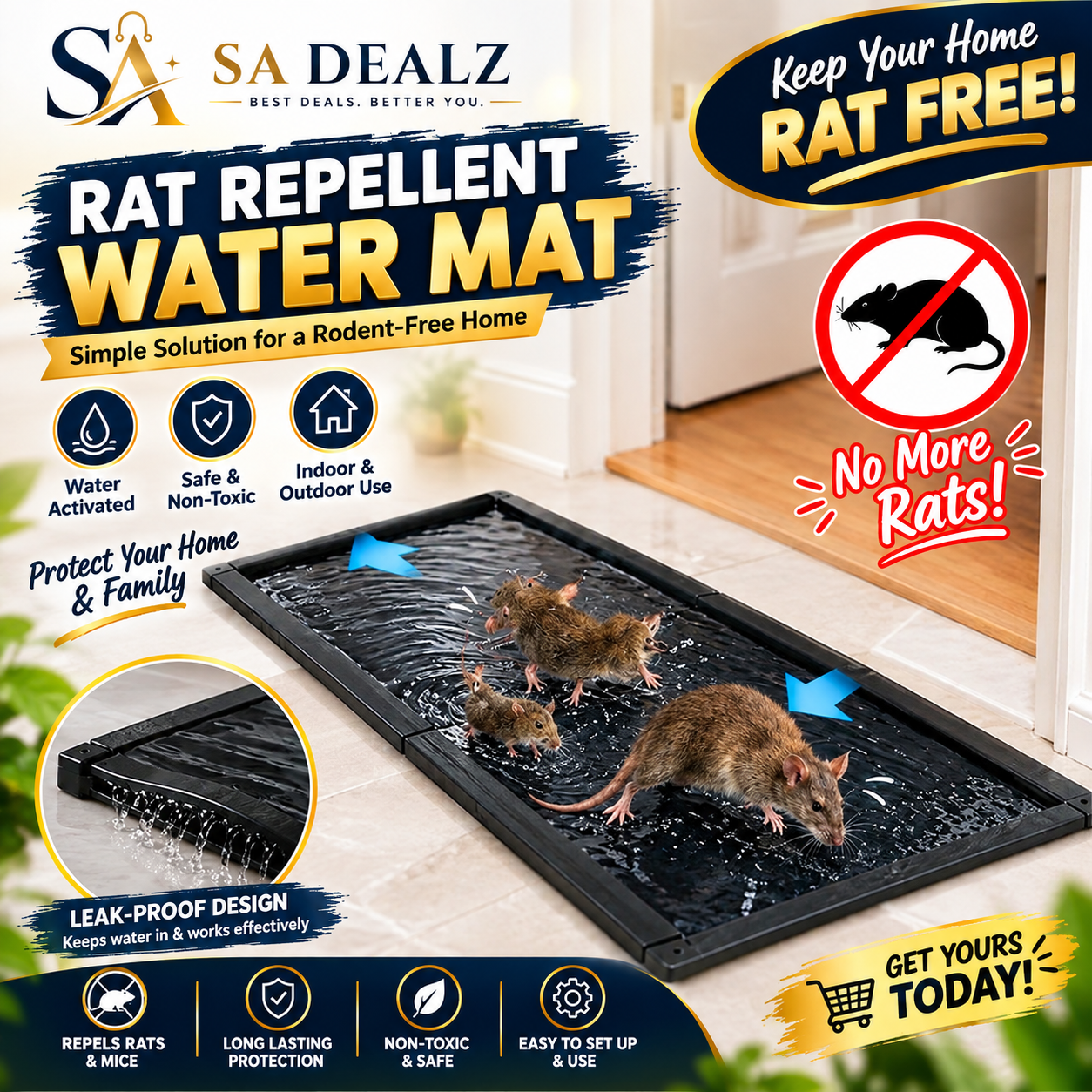 Rat Repellent Water Mat – Keep Your Home Rat-Free!