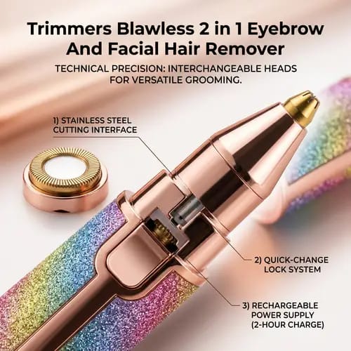 Blawless 2-in-1 Eyebrow & Facial Hair Remover
