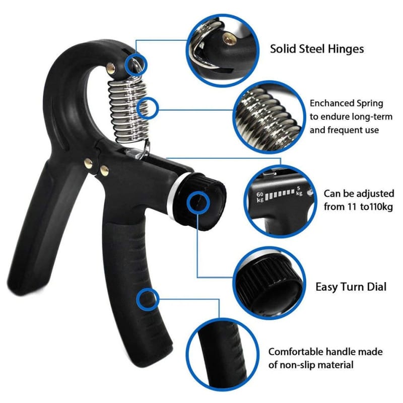Adjustable Hand Gripper 5-60KG – Hand Grip Strengthener & Forearm Exerciser