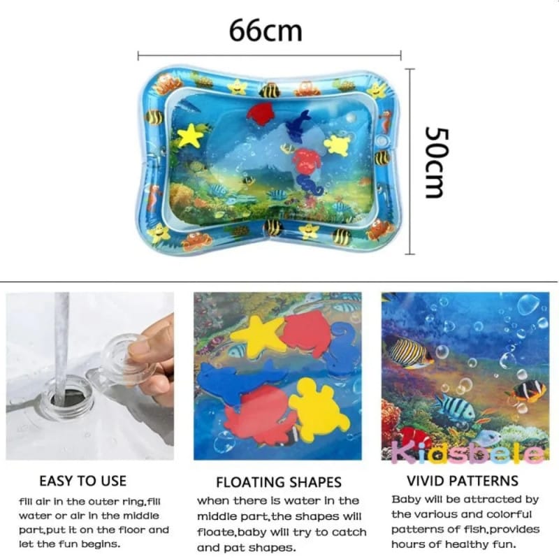 Baby Tummy Time Water Mat – Inflatable Sensory Play Mat for Babies