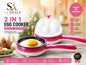 2-in-1 Egg Cooker – Boil & Fry Eggs Easily! Non-stick frying pan, egg-boiling section, and quick-heating design