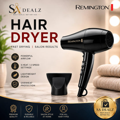 Remington Hair Dryer – Fast Drying & Salon-Style Results