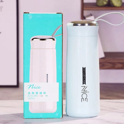 Premium 400ml Vacuum Flask – Stylish Hot & Cold Water Bottle